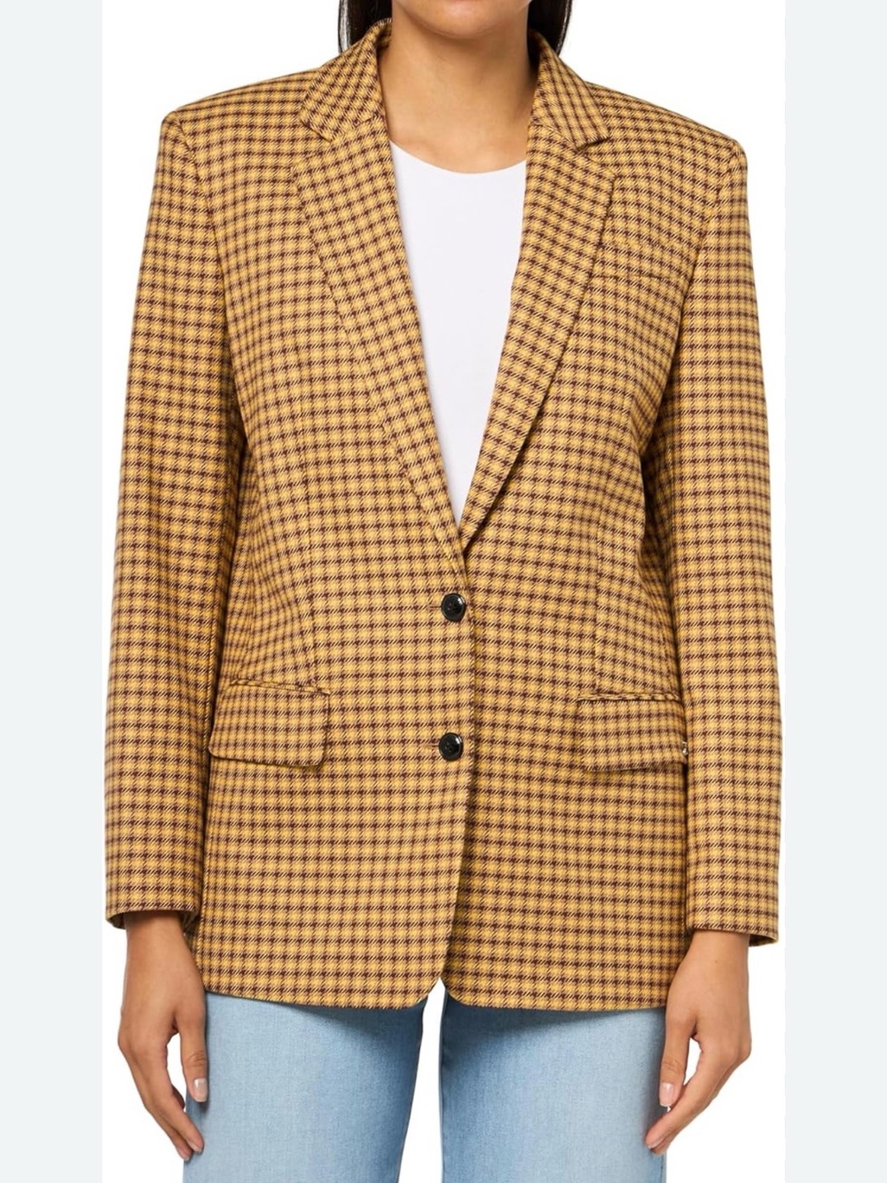 HUGO Anatali Check Blazer Jacket, Women's 4 Academia Old Money Luxury Designer